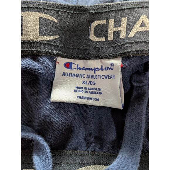 Champion Mens Navy Sweat Shorts Sz XL Gym Basketball Athletic Casual Running - Picture 6 of 7